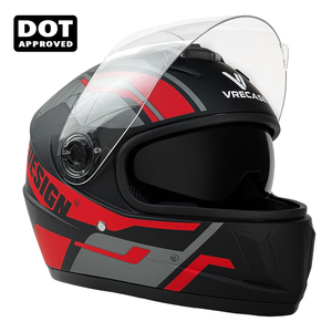 Casco Integrale per Moto Certificato DOT con Visiera Trasparente + Parabrezza Nero Integrato, Casco di Sicurezza Integrale per Motociclisti - Product Image 1