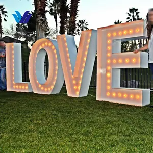 HONGSEN lettres géantes de mariage en plein air pour la fête lettres de chapiteau de 3 pieds numéro lumineux géant de 4 pieds Led grands numéros