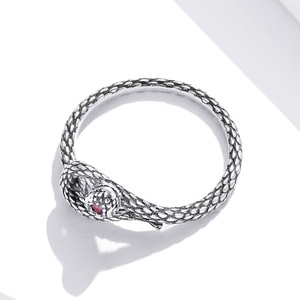 Moda retrò serpente anello in argento sterling <span class=keywords><strong>925</strong></span> transfrontaliero punk serpente anello produttore all'ingrosso SCR735 - Product Image 2
