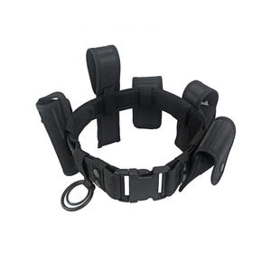 Cinturón táctico negro con bolsas para revistas Cinturón táctico de utilidad para exteriores Cinturón táctico para trabajo - Product Image 4