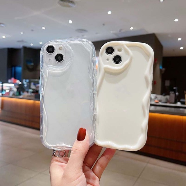 Professional Irregular Cream Wave Edge Design Soft Shockproof TPU Mobile Phone Back Cover Case for IQOO Neo 5 7