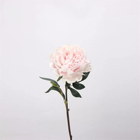 C-029 Grosir Bunga Peony Artificial PU Berkualitas Tinggi Tangkai Tunggal Sentuhan Realistis 12cm Pink Muda Merah Segar Dekorasi Pernikahan