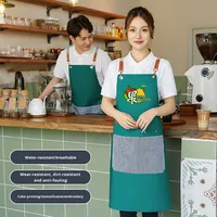 Tablier sans manches transfrontalier avec impression de logo, pour boulangerie, salon de thé, toile imperméable, travail, commerce extérieur, vente en gros d'usine