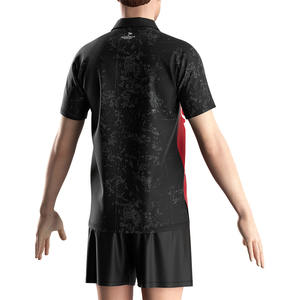 Camisa de bolos de manga corta con estampado de entrenamiento OEM botones camisas casuales para hombres - Product Image 6