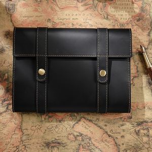 Handmade <b>A5</b> Refillable Genuine Leather Journal Notebook for Education Automotive Travel Agency with Card Slot Writing <b>Diary</b> - Product Image 2
