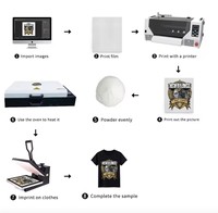 Mesin Cetak Printer Inkjet A3 Dengan Penggoyang Bubuk Printer DTF Kaos 30cm
