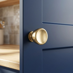 Classic Round Brass Cabinet Knob Farmhouse Style Durable Kitchen Furniture Handle Gold Finished <b>wardrobe</b> Dresser <b>Door</b> Knob - Product Image 2