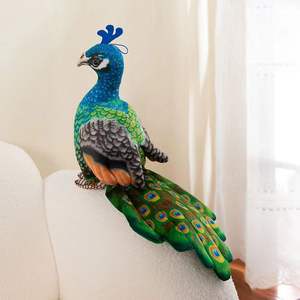 Uccelli peluche farciti fenicottero cigno bambola di struzzo gufo pavone simulazione personalizzata bambola di uccello animale farcito Zoo regalo Souvenir per bambini - Product Image 1