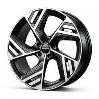 Jantes en alliage forgé monobloc 15-26 pouces à 5 branches avec texture à points, jantes personnalisées pour véhicules électriques, SUV et berlines
