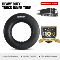 1200R24 1200-24 Heavy-duty Truck Inner Tube, Butyl Rubber, with V3045/V3065 Valve, Suitable for Long-haul Trucks and Buses