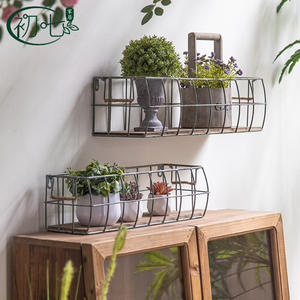 Étagère murale rectangulaire en fer forgé pour fleurs, style romantique français, pour intérieur et extérieur, A2668 - Product Image 4