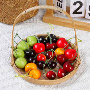 Ciliegie Nere Artificiali di Alta Qualità con Stelo per Matrimoni, Natale, Ghirlande, Artigianato e Decorazioni Stagionali Fai-da-Te - Product Image 2