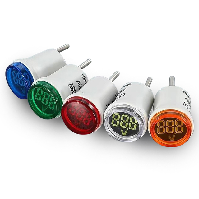 Mini Digital Display Voltage Meter AC Voltmeter with Indicator Light AC50-500V 30mm Digital Display Voltmeter