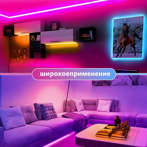Joystar 30m thông minh dải ánh sáng 12LEDs/M <span class=keywords><strong>15m</strong></span>/cuộn <span class=keywords><strong>RGB</strong></span> thay đổi màu sắc ứng dụng điều khiển LED Strip Lights với điều khiển từ xa - Product Image 5