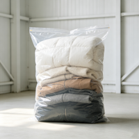 Sac en plastique épais à fermeture éclair, grande pochette refermable pour chaussures, sacs à main, vêtements, emballage de produits