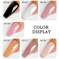 HEMA Free Colored Top Coat Nude Pink Milky White Top Gel Non-Wipe Soak Off UV LED Nail Art Gel Bulk Nail Supplies Private Label