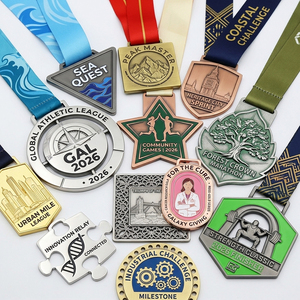 Medaglie Personalizzate con Logo Inciso al Laser, Produttore di Medaglie Sportive per Maratona, Judo, Ciclismo, Triathlon, Medaglie Premio Vuote - Product Image 1