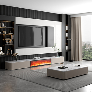 <strong>Electric</strong> <strong>Fire</strong> Place <strong>TV</strong> Console Minimalist Style Wooden Design Living Room <strong>TV</strong> Cabinet High Quality Modern Simple <strong>TV</strong> <strong>Stand</strong> - Product Image 2