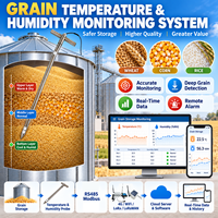 Sensor Suhu dan Kelembapan Tinggi untuk Penyimpanan Makanan Biji-bijian GPRS 4G WiFi LoRaWAN RS485 untuk Pemantauan Gudang Silo Gandum Beras Jagung