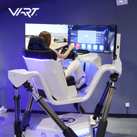 Máquina de Juegos de Carreras de Coches con Realidad Virtual de Tres Pantallas, Simulador de Conducción con Plataforma de Movimiento de 6 Grados de Libertad