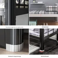 Lit simple en acier Lit pour dortoir du personnel Lit mezzanine pour appartement d'étudiant Lit avec cadre en fer Lit avec planche de lit