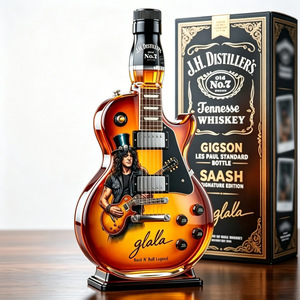 Decantador de Vidrio de Borosilicato con Forma de Guitarra Estilo Retro Rock, Botella Artística para Whisky y <span class=keywords><strong>Vino</strong></span> Tinto, Suministro Transfronterizo - Product Image 6