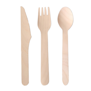 Juego de cubiertos de madera desechables Venta de fábrica <span class=keywords><strong>Vajilla</strong></span> de abedul a granel 160mm Cuchillo de madera degradable Cuchara Tenedor Juegos de cubiertos - Product Image 2