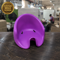 Siège sensoriel rotatif pour bébé violet, dossier haut moulé, côtés arrondis, découpe frontale, chaise de jeu rotative, moulage par injection, usine OEM