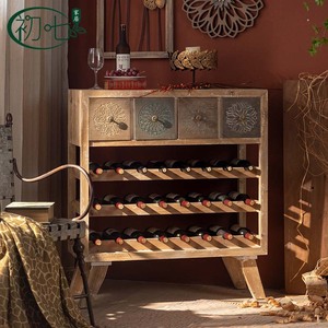 Meuble de rangement rectangulaire en bois massif vieilli, fait main, pour salon, idéal pour les fêtes - Product Image 1