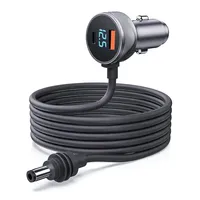 Cargador para Starlink Mini, Cargador de Coche con Doble USB, 12V-24V, Cable de CC de 5M/300CM, Voltímetro Digital, Cable de Extensión Impermeable