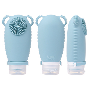 ขวดซิลิโคนแบบพกพาขนาด 100 มล. เติมได้ ป้องกันการรั่วซึม สำหรับใส่เครื่องสำอางและของใช้ในห้องน้ำ รับผลิตแบบ OEM ODM - Product Image 1