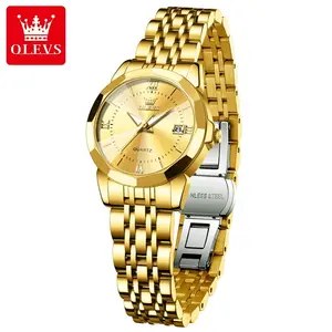 OLEVS 9989 men's designer watches famous brands women,suppliers Gold Quartz watches wholesale bulk,couples watch set for men