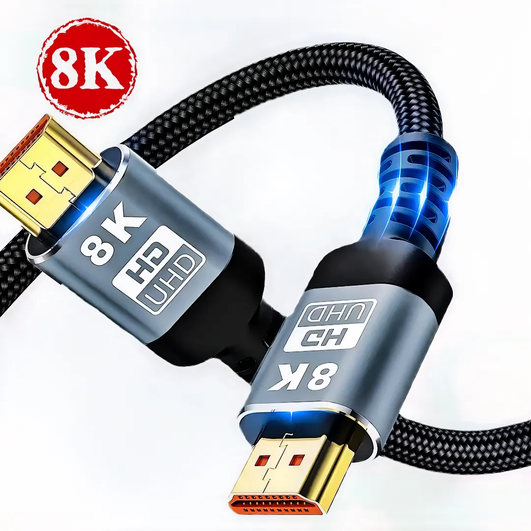 HD 8K 60Hz 4K 120Hz Cabo macho para macho chapeado a ouro 1M 2M 3M 5M Cabo de vídeo Kabel HDMI