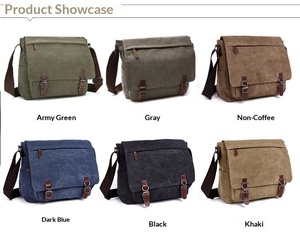 Sac bandoulière en toile tendance pour <span class=keywords><strong>homme</strong></span>, sacoche décontractée pour ordinateur portable, sac messager rétro, sac à bandoulière croisé pour <span class=keywords><strong>homme</strong></span> - Product Image 1