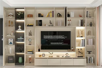 Meuble TV mural moderne en bois durable, personnalisable, pour salon et appartement, avec rangement, prix fabricant