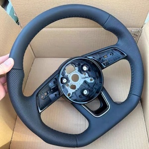 Volant en cuir perforé pratique en promotion pour modèles <span class=keywords><strong>Audi</strong></span> A3 8V 8P A4 B8 B9 A4L A5 A7L A8 Q3 <span class=keywords><strong>Q5</strong></span> Q7 A6 R8 TT - Product Image 4