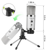 Panvotech Vlogging Kit Streaming en direct Usb Studio d'enregistrement condensateur Podcast Microphone de jeu
