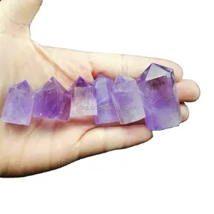 Small Size Wholesale Natural Crystal Amethyst Carved Quartz Points For Crystal Wedding Favors