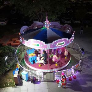Balançoires de carrousel en bois/fibre de verre de haute qualité pour enfants et adultes, équipement de terrain de jeu commercial pour l'intérieur et l'extérieur - Product Image 5
