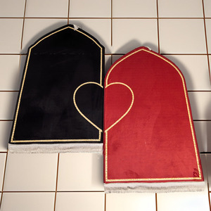 Tapis de prière moderne en polyester à motif floral pour <span class=keywords><strong>couple</strong></span>, confortable, en mousse douce, velours kilim épais, imprimé, nouveauté, pour la maison, prière musulmane - Product Image 3
