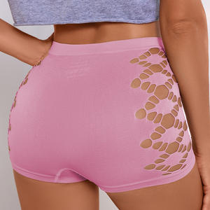 Ademend Mesh Sexy Stijl Comfortabele 3-delige Dames Boxer Shorts Niet-geweven Taille Met Uitsparing Dames Ondergoed - Product Image 3