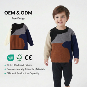 Mode hiver OEM ODM bébé garçon pull tricoté enfants vêtements simples pull enfant filles pull en tricot - Product Image 1