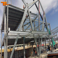 Bâtiment préfabriqué en structure acier de conception moderne pour grand restaurant, supermarché, atelier en acier, conception de modèle 3D