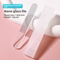 Lime à ongles en verre nano transparente double face, outil de manucure et de façonnage pour nail art
