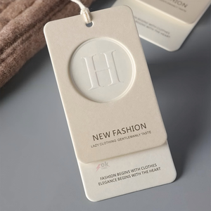 Quần áo nam và nữ mẫu cá tính treo thẻ tùy chỉnh nhãn giá nhãn Logo tùy chỉnh - Product Image 4