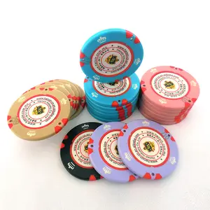 Luxury Crown Poker Chips Chips Fichas De Poker Custom Metal 14g 40mm Dia. 5000PCS HX-C010 CN GUA Hanxin Customized Color ABS