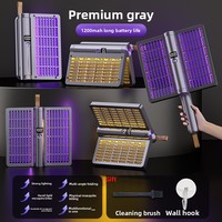 Nueva Lámpara Eléctrica Recargable para Matar Mosquitos con Pantalla Digital, Plegable, Portátil, Fácil de Instalar, Luz UV Inteligente, Cobertura de 20-50m