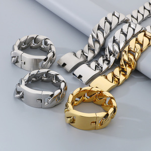 Vente en gros Collier pour homme en acier inoxydable 316L avec grande chaîne à maillons cubains - Product Image 5