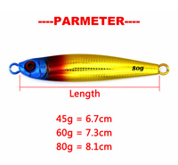 Sunsun — leurre en métal ultraléger pour la pêche, appât artificiel idéal pour la pêche côtière et en mer profonde, 45/60/80g