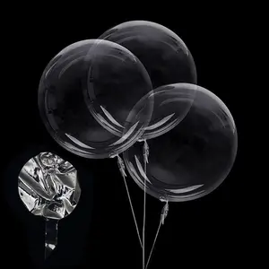 Venda quente 10 18 24 36 Polegada Esticável Transparente Transparente Redonda De Plástico Bolha Bobo Balão Para A Decoração Do Partido balões imprimir